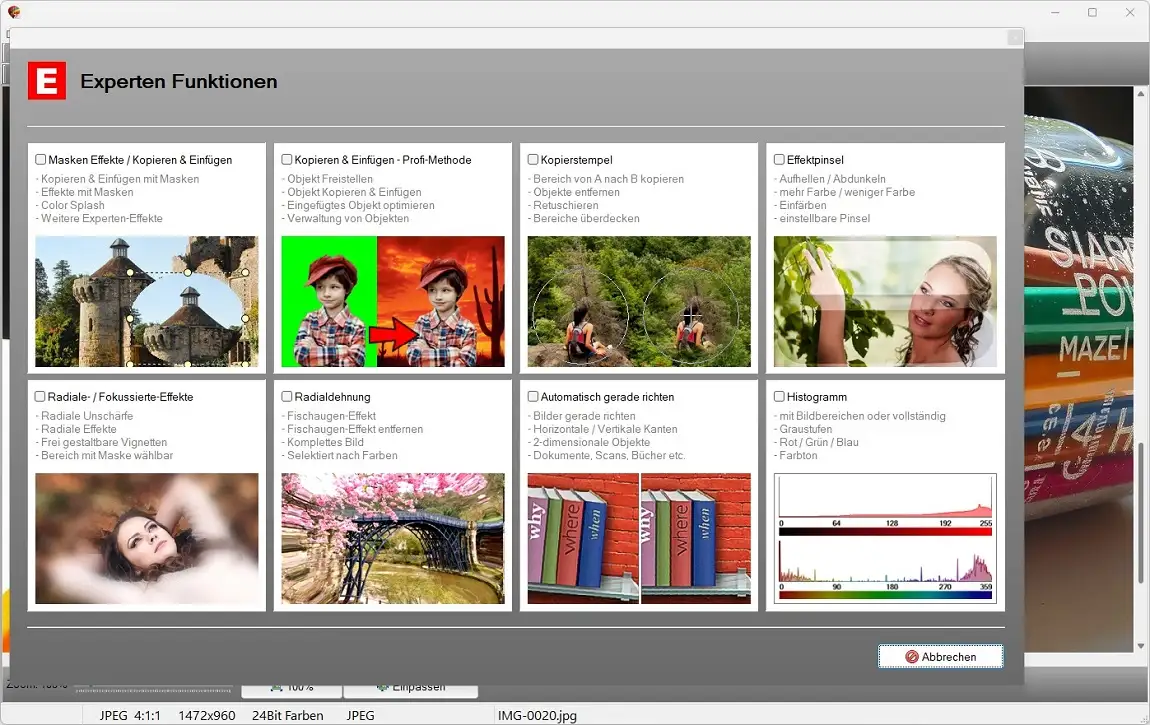 deutsches Bildbearbeitungsprogramm Screenshot